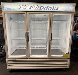 3-Door Glass Refrigerator; Turbo Air