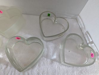 Heart Shaped Glass Dishes 