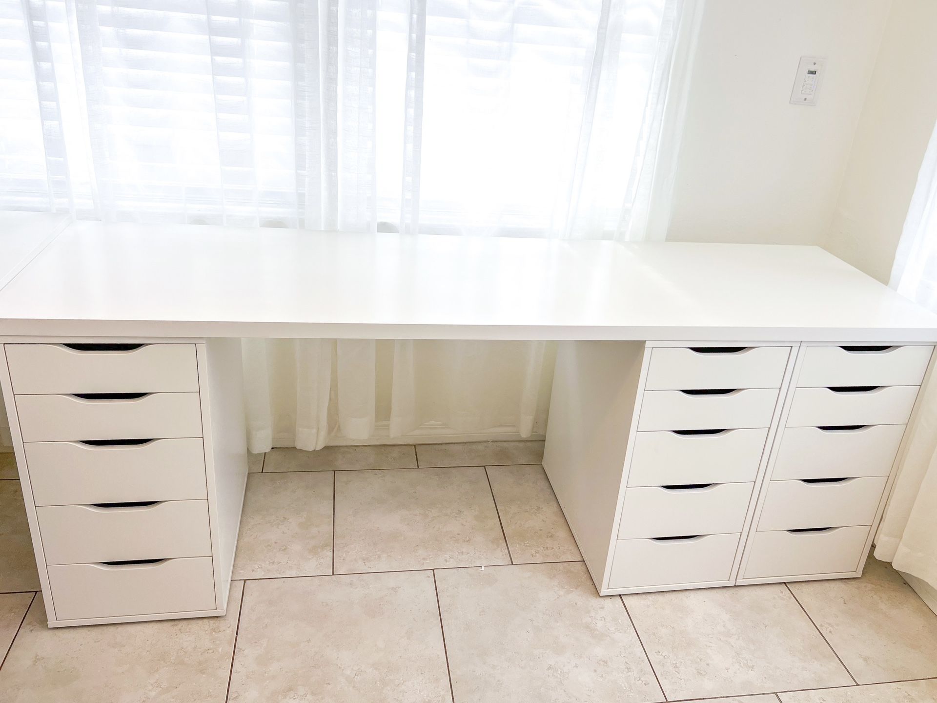 IKEA Alex Drawer X3 Plus Top Panel Desk 