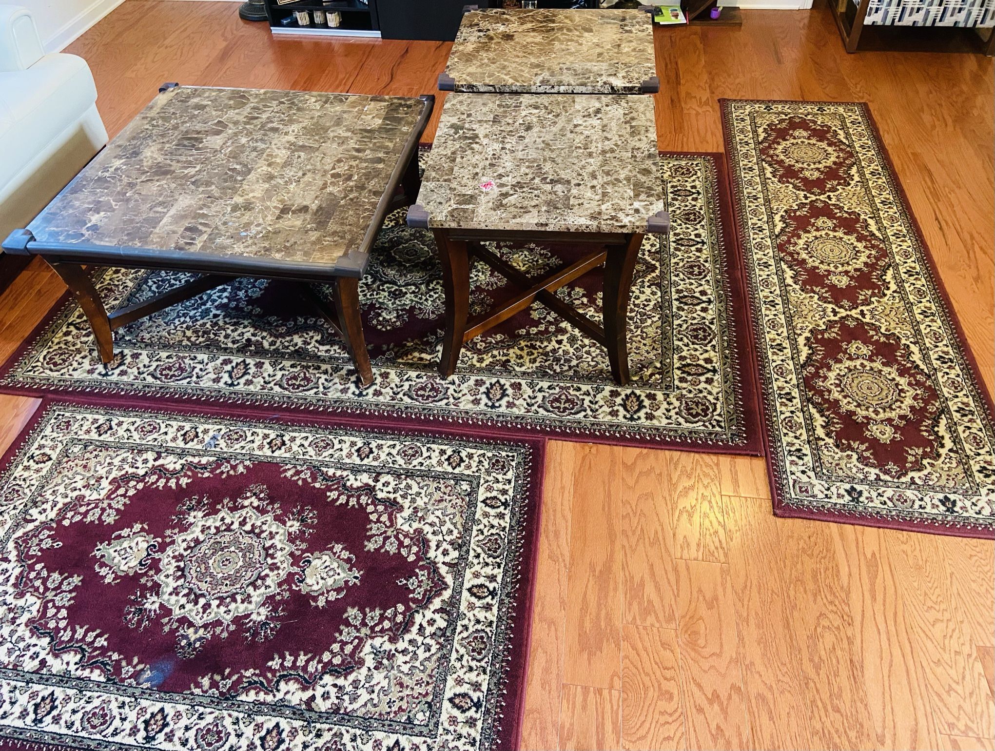 Coffee Table And 2 End Tables