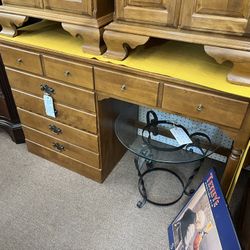 Vintage Ethan Allen 4 Drawer Desk