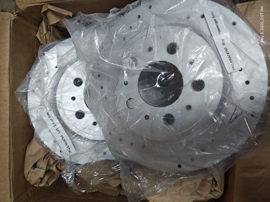 Ford Mazda Mercury Front Driver & Passenger Side 2 Piece Premium G-Coated Performance Brake Rotor Set TRQ Performance BRA74760