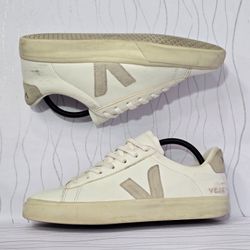 Veja Campo Extra White Natural Leather Suede Talla 8 US / 41 EUR