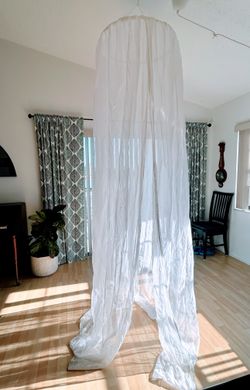 Extra long Pottery Barn canopy drape 10’+