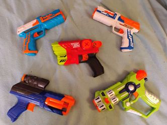5 Nerf Hand Guns Bundle