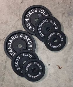 Standard Cast Iron Weight Plates Set