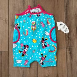 Disney parks blue rainbow Minnie mouse castle romper