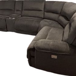 Large 3 Recliner Electric Couch W/ USB Ports 