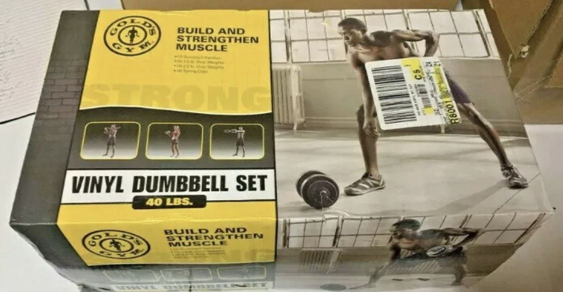 40 lb total adjustable dumbbell set