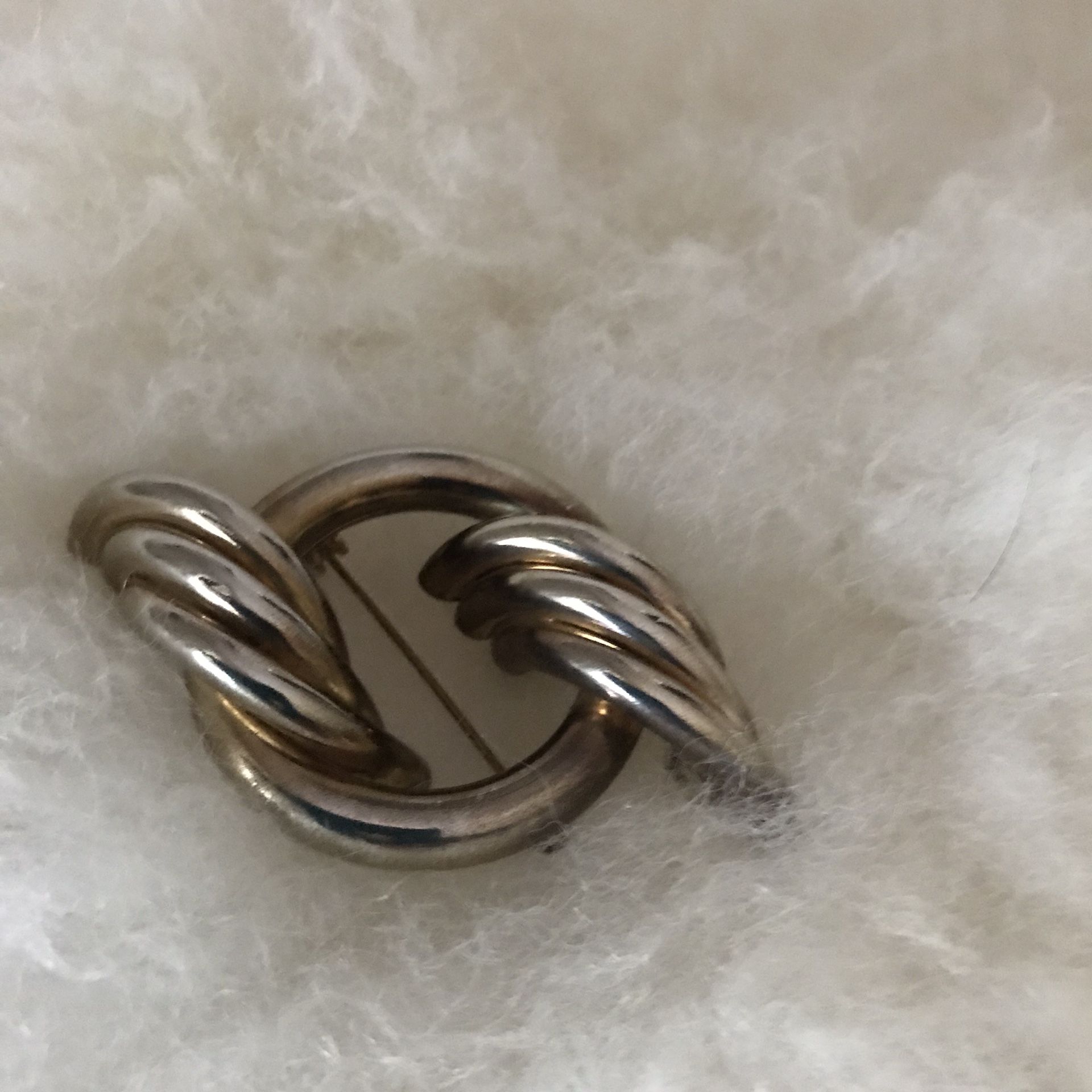 Vintage Large Brass Brooch Unique 