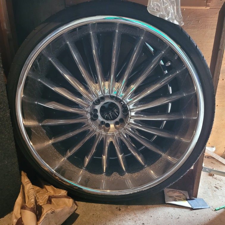 28 Inch Chrome Rims NEW TIRES!!