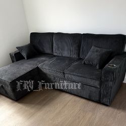New Black Sofa 