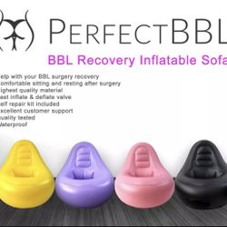 Pink BBL Inflatable Lounge Chair & Ottoman 