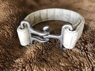 White Leather Bracelet