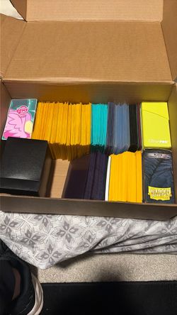 Mixed Trading Card Sleeves and Deck Box Lot