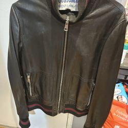 Gucci Authentic Leather Jacket Pre Owned Excellent Condition