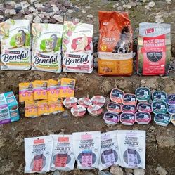 Variety Of Dog Foods And Treats