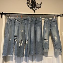 Lot Of 8 Pairs Of Jeans Sizes 0-4 (Brands And Sizes In Description)