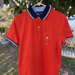 Tommy Hilfiger Orange Polo Shirt 
