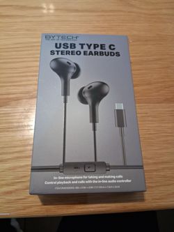 Samsung compatible wired earbuds Type C cord