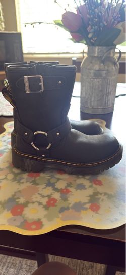 Girls black Dr. Marten boots