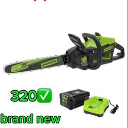 Greenworks Pro 80-volt max 18-in Battery 4 Ah Chainsaw Battery Included Charger Included