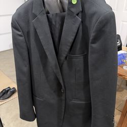 J Ferrar Black Suit Jacket and Pants