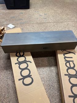 Gray Wood Floating Wall Shelf