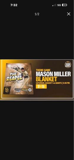 SD Padres Mason Miller blanket