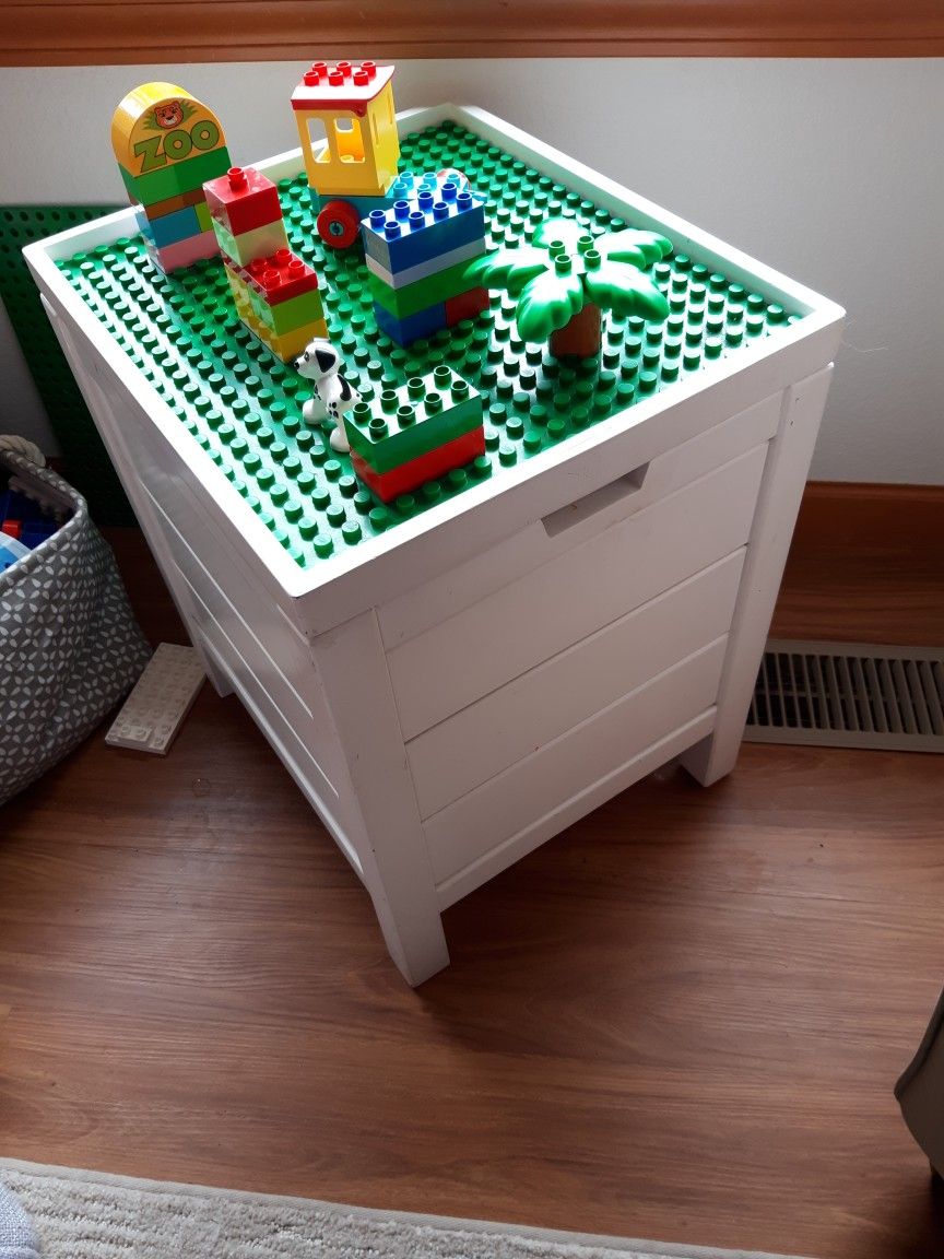 Duplo Lego Storage Table Box Pottery BARN 19" tall