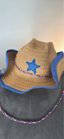 Kids Straw Sheriff Cowboy Hat