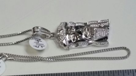 .925 sterling silver jesus. With cz Diamonds