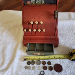 Rare Antique Happi Time Tin Cash Register