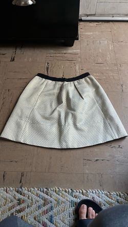 Ganni mini gold skirt size small