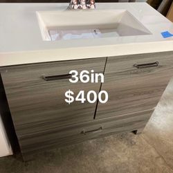 36in Bathroom Vanity With Top And Faucet