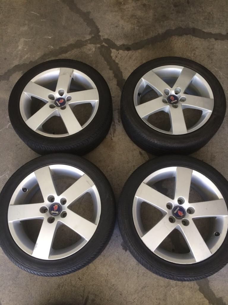 Saab 9-5 aero wheels 17” w/tires
