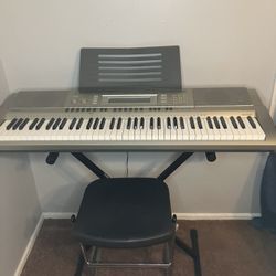 Casio Electric Keyboard With Stand And Stool