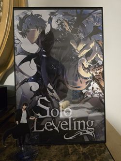 Solo Leveling Cuadro Y Figura 11x17 NUEVO. 