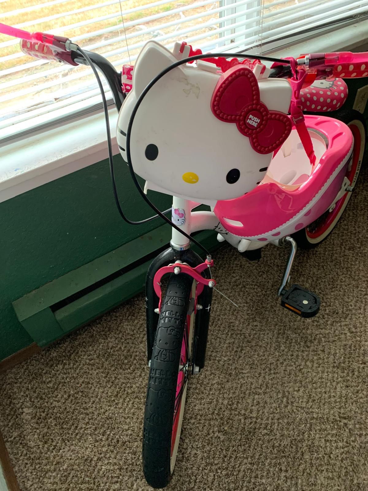 Kids Bike with Training Wheel & Helmet-Girls