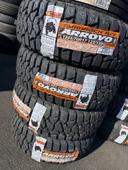 Arroyo Tamarock R/T LT265/70R17 Tires new 50,000 miles the waranty