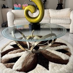 Contemporary Coffee Table, Rug And Art piece 