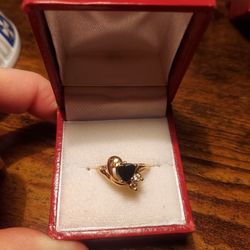 Black Stone Gold Ring
