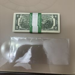 Uncirculated $2 Bills Lot Of 100