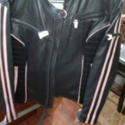 Jacket leather Budweiser woman's extra large new