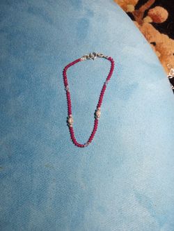 Genuine Ruby Beaded Bracelet