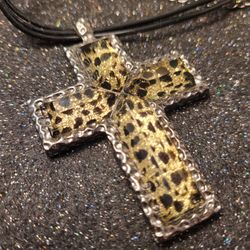 Beautiful HUGE Reversible Fashion Cross Necklace