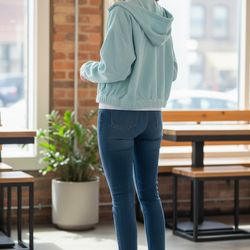 Forever 21 Women's Zip Up Hooded Jacket
