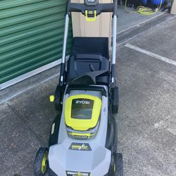 Ryobi 40v 21inch Crosscut Self Propelled Mower . Excellent Condition Like New 