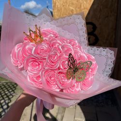 Pink Ribbon Roses