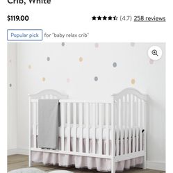 White Baby Crib 
